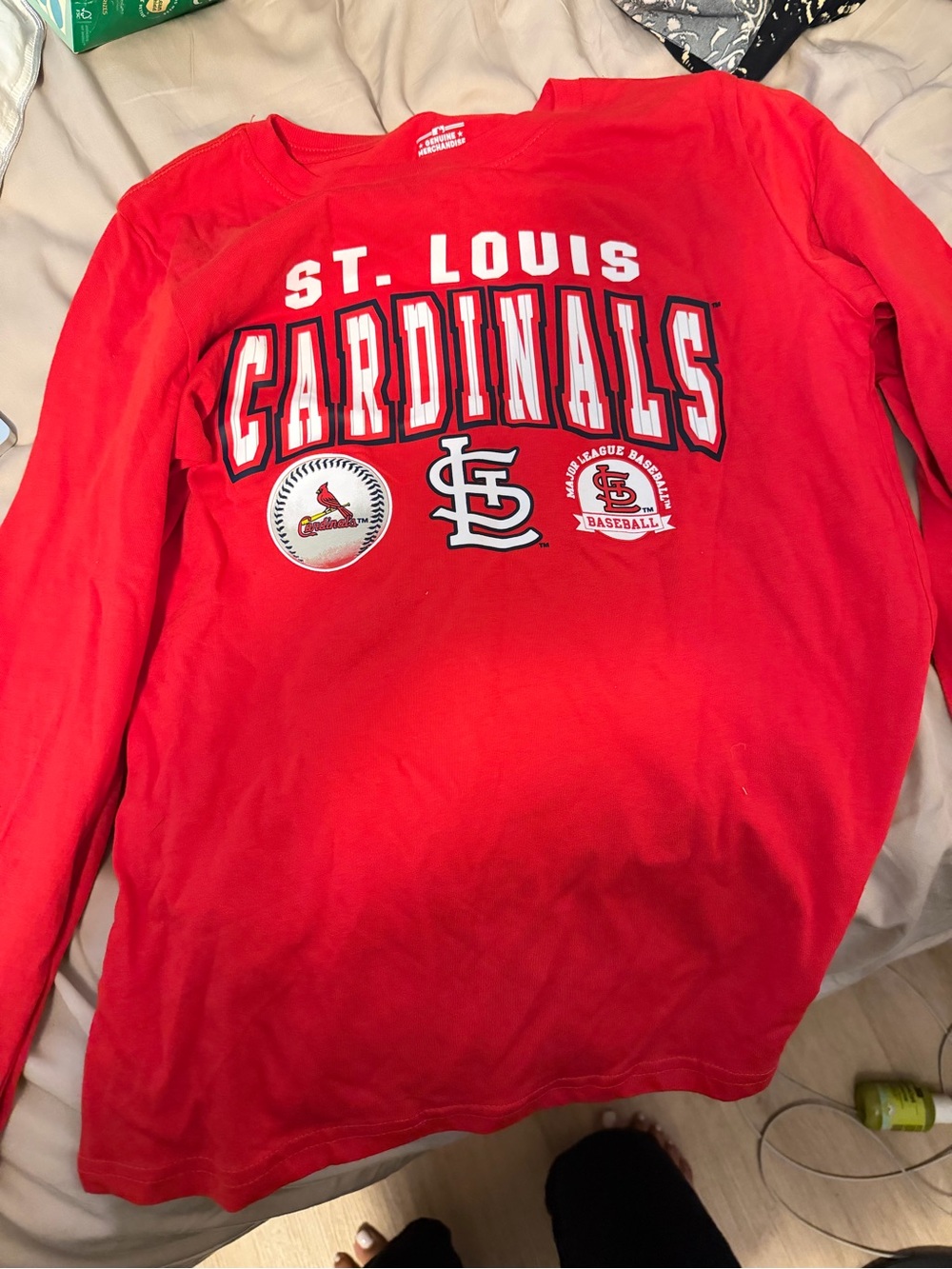 Cardinals Red Long-Sleeve Kids Shirt